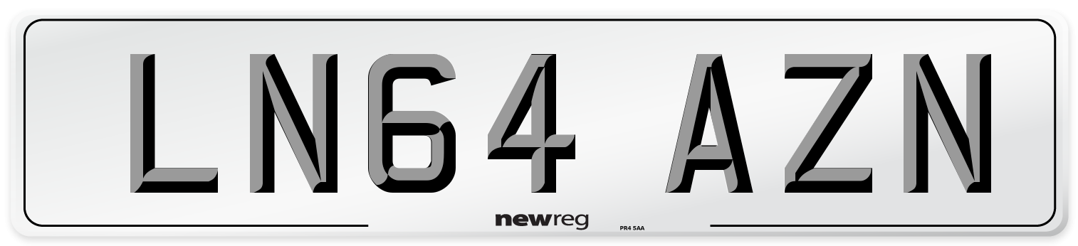 LN64 AZN Number Plate from New Reg